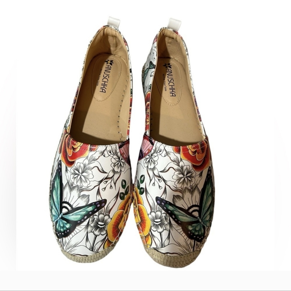 Anuschka Floral Butterfly Espadrilles
